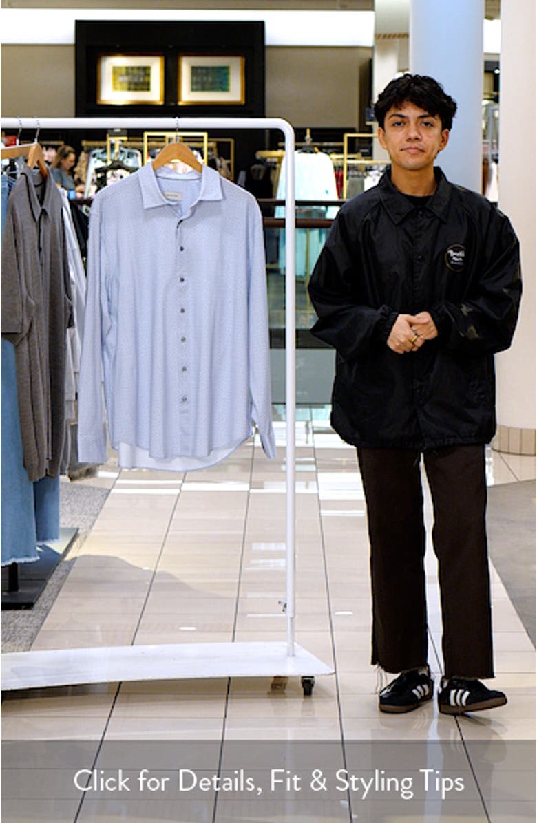 James OoohCotton<sup>®</sup> Geo Print Button-Up Shirt, sales video thumbnail