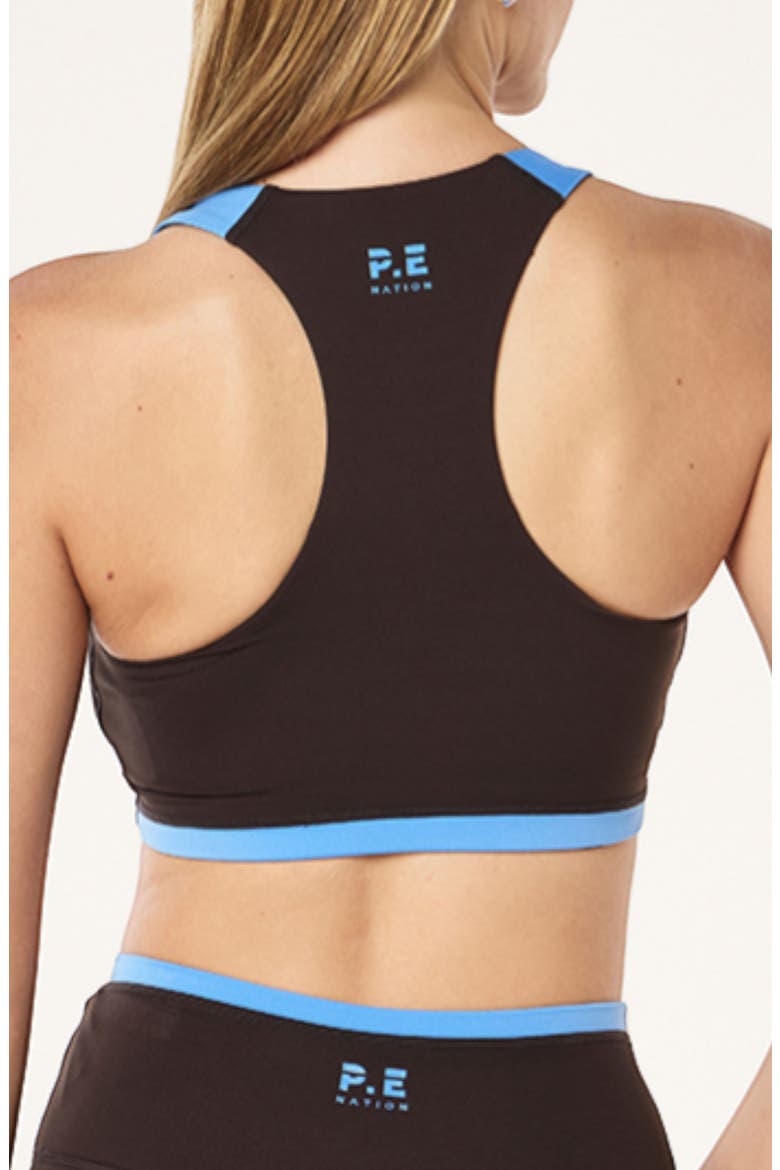 High Gate Sports Bra, Alternate, color, COFFEE/ MARINA