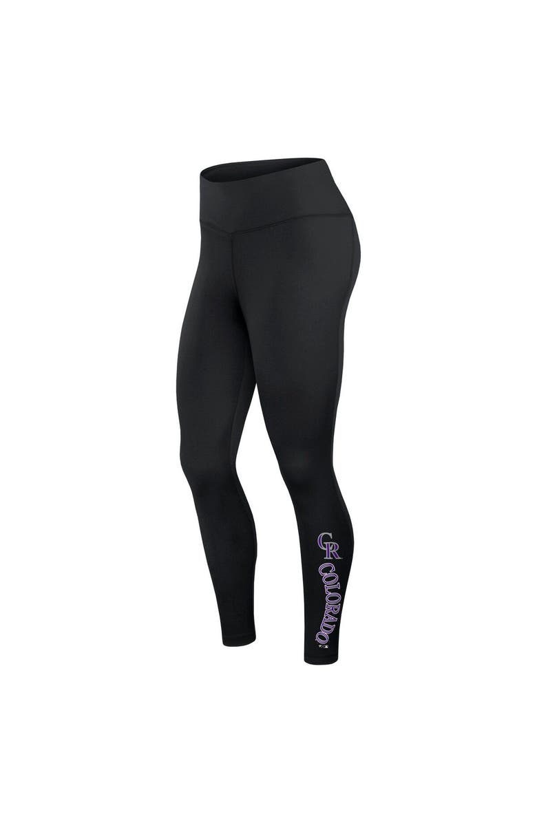 FANATICS Women's Fanatics Branded Black Colorado Rockies Wordmark Stack Leggings, Alternate, color, 