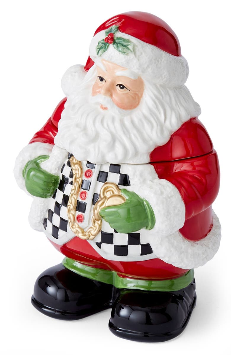 Spode Christmas Tree Santa Cookie Jar, Alternate, color, Green