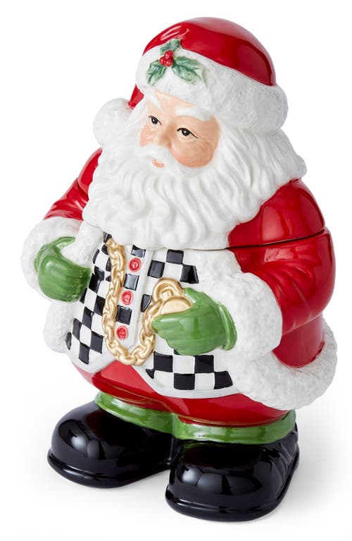 Spode Christmas Tree Santa Cookie Jar In Green