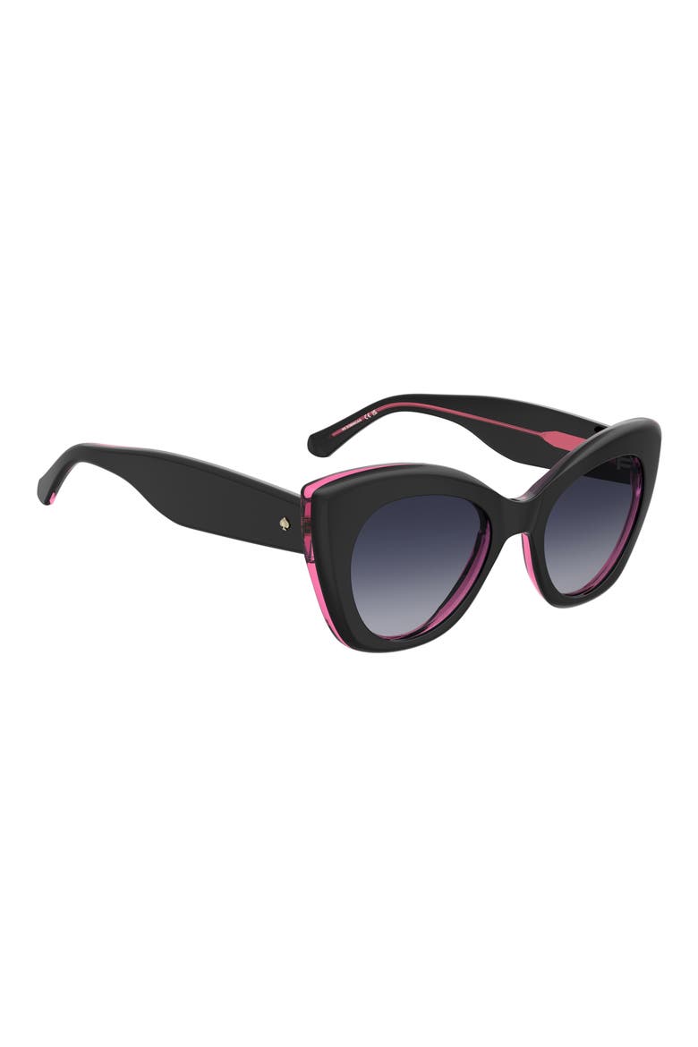 dominica 49mm gradient rectangular sunglasses, Alternate, color, BLACK PINK/ DARK GREY SF