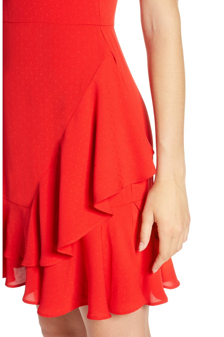 Atomic Ruffle Hem Minidress, Alternate, color, RED