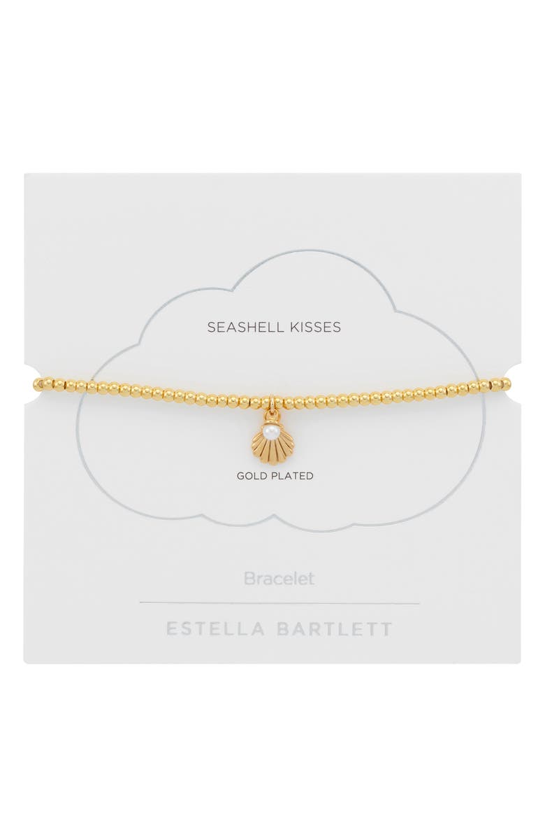 Estella Bartlett Sienna Seashell Pendant Bracelet, Alternate, color, Gold