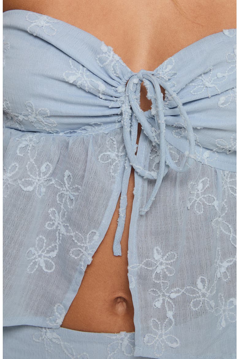 Rosenberg Embroidered Strapless Top, Alternate, color, BLUE