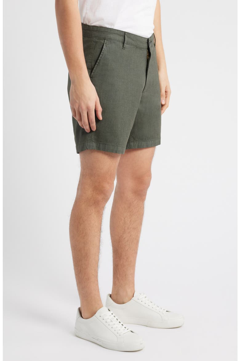 Cipher Slim Fit Linen & Cotton Chino Shorts, Alternate, color, HEATHERED SEASIDE SAGE
