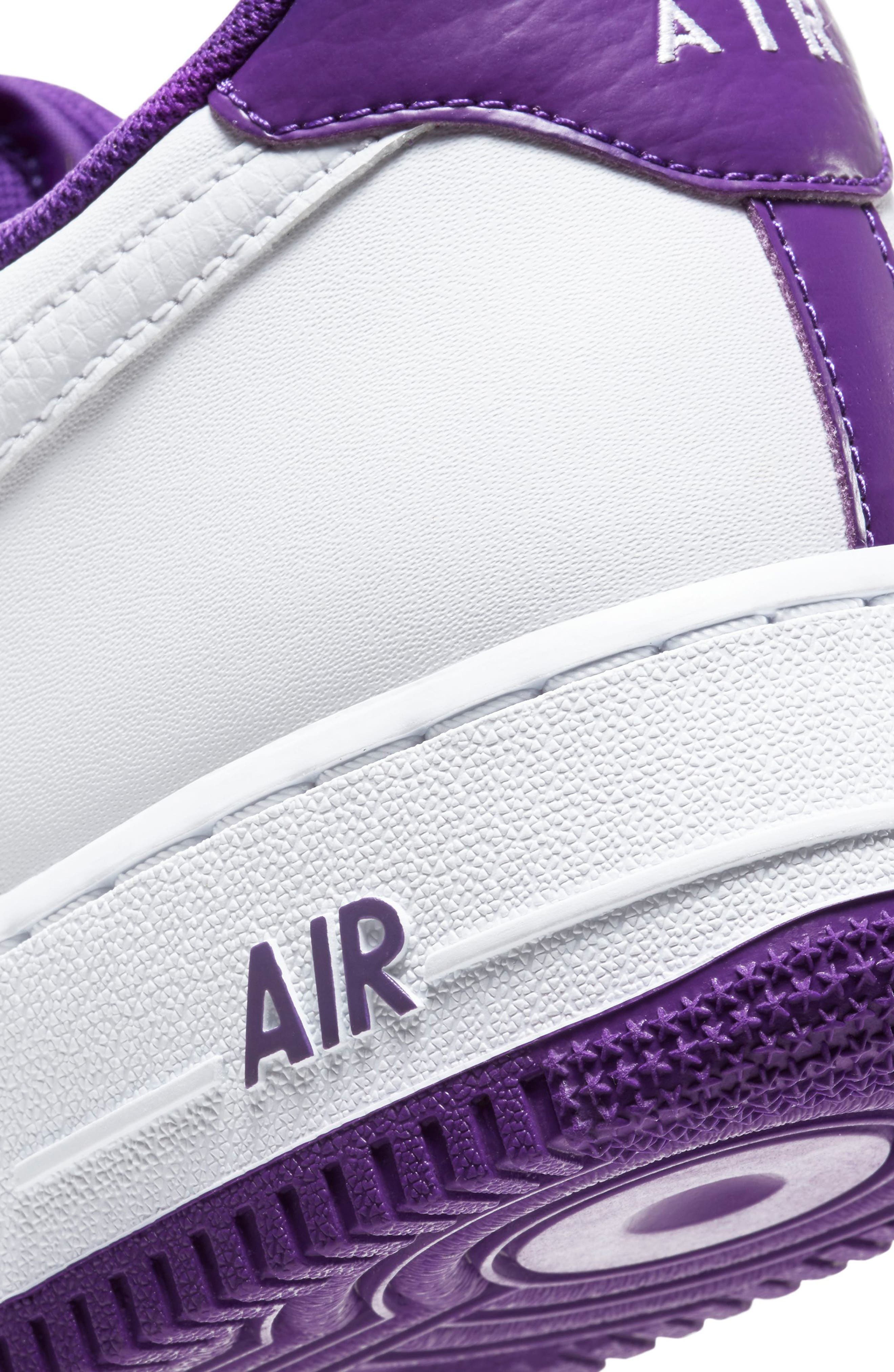 Air Force 1 '07 2 Sneaker, Alternate, color, WHITE/ WHITE/ VOLTAGE PURPLE