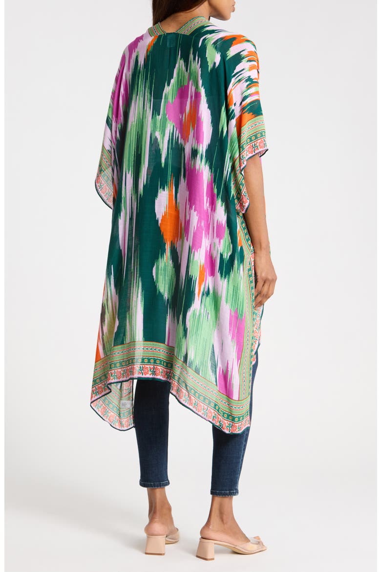 Lightweight Print Ruana, Alternate, color, COLOR CASCADE