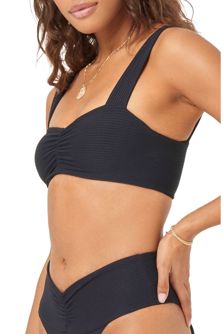 Marlee Bikini Top, Alternate, color, BLACK