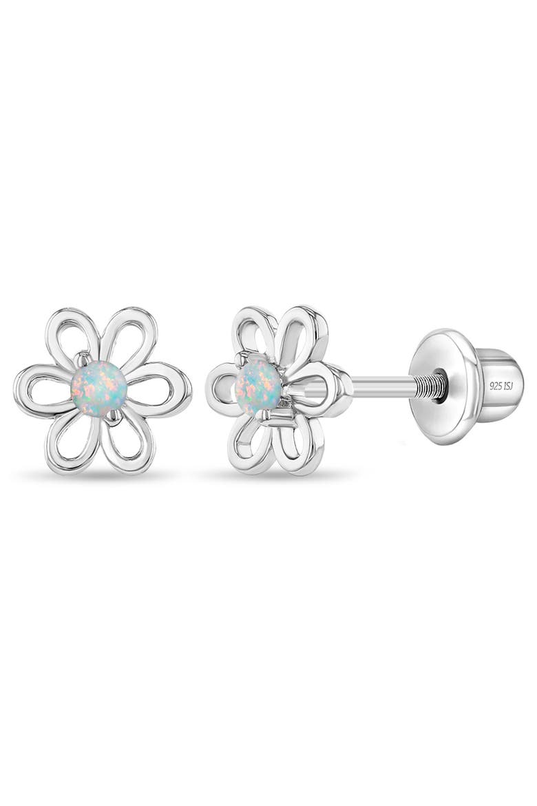 Spring Cubic Zirconia Flower Earrings, Main, color, Opal