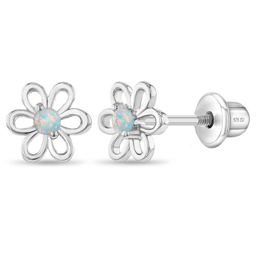 In Season Jewelry Spring Cubic Zirconia Flower Earrings in Opal at Nordstrom