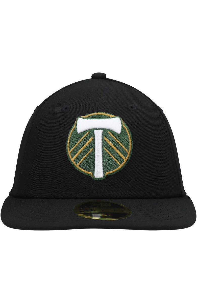 New Era Men's New Era Black Portland Timbers Primary Logo Low Profile 59FIFTY Fitted Hat, Alternate, color, 