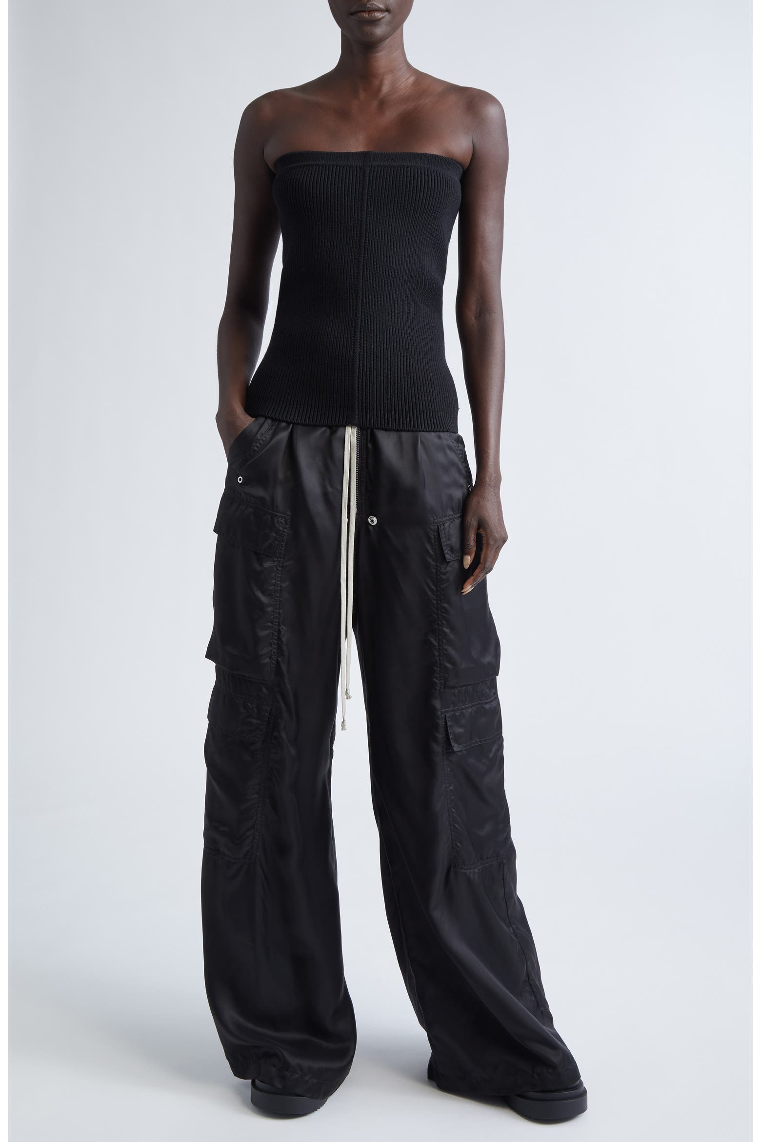 Tubing Ribs Rick Owens Rib Virgin Wool Blend Tube Top (Women) | Nordstrom