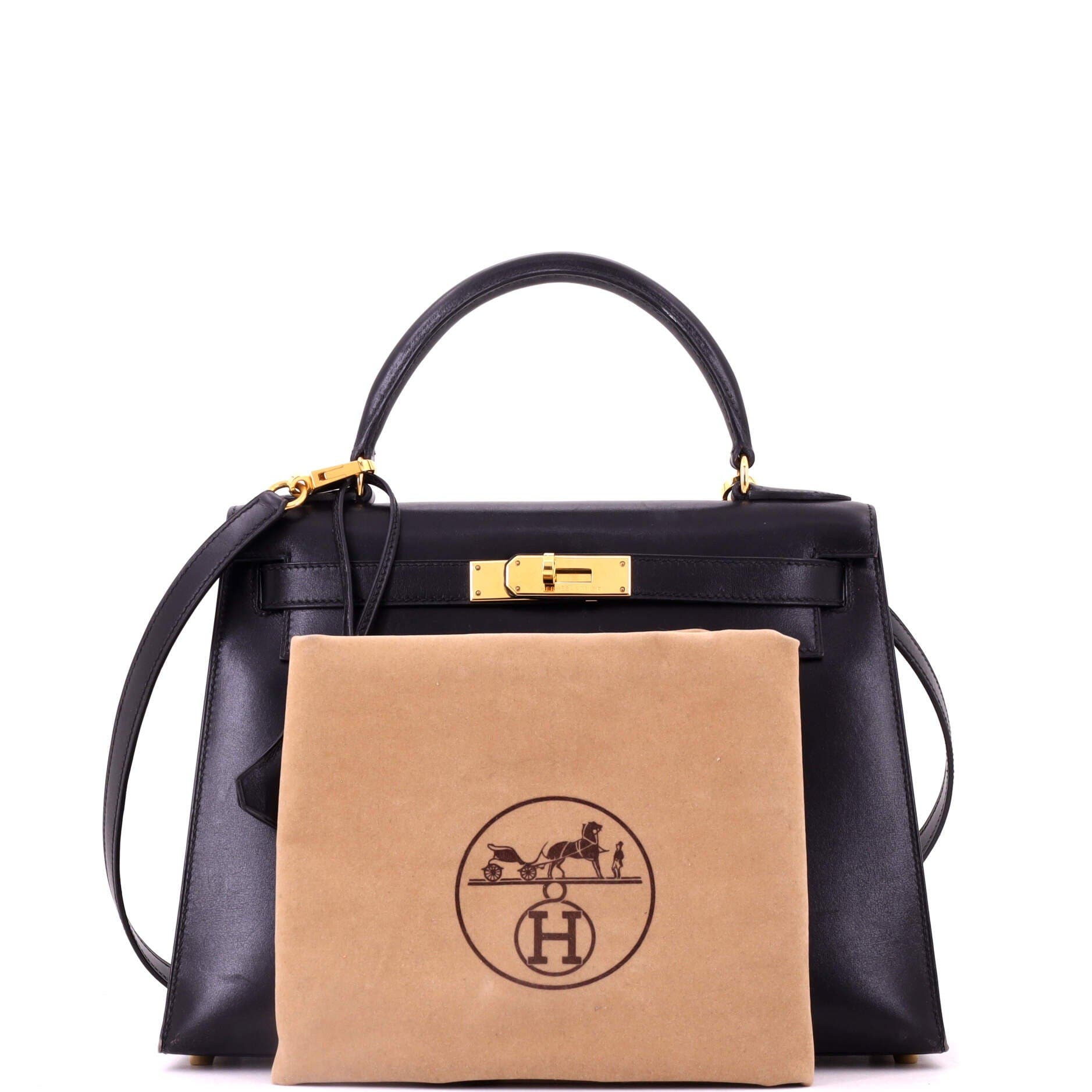 Kelly Handbag Black Box Calf with Gold Hardware 28, Alternate, color, Black