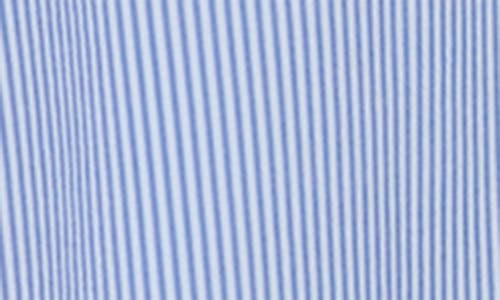 Greg Norman Stripe Print Seersucker Short Sleeve Shirt In Vineyard Blue