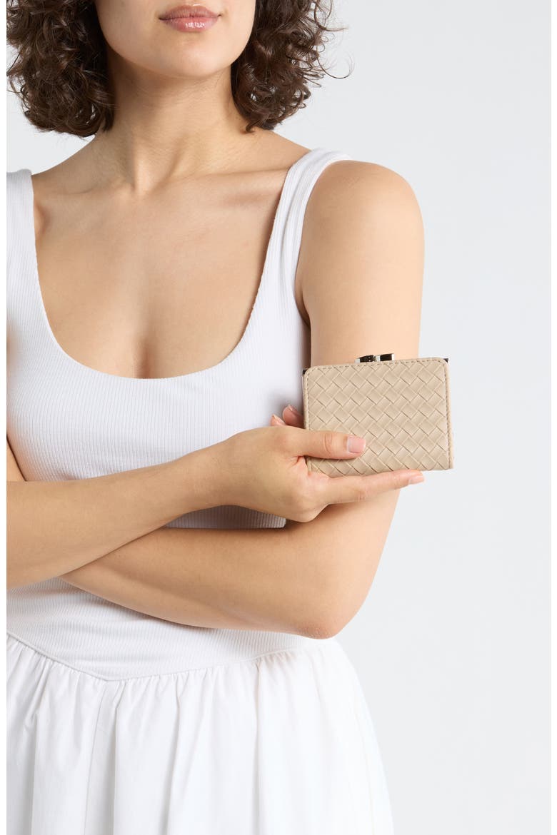 Frenchie Wallet, Alternate, color, PARCHMENT WOVEN