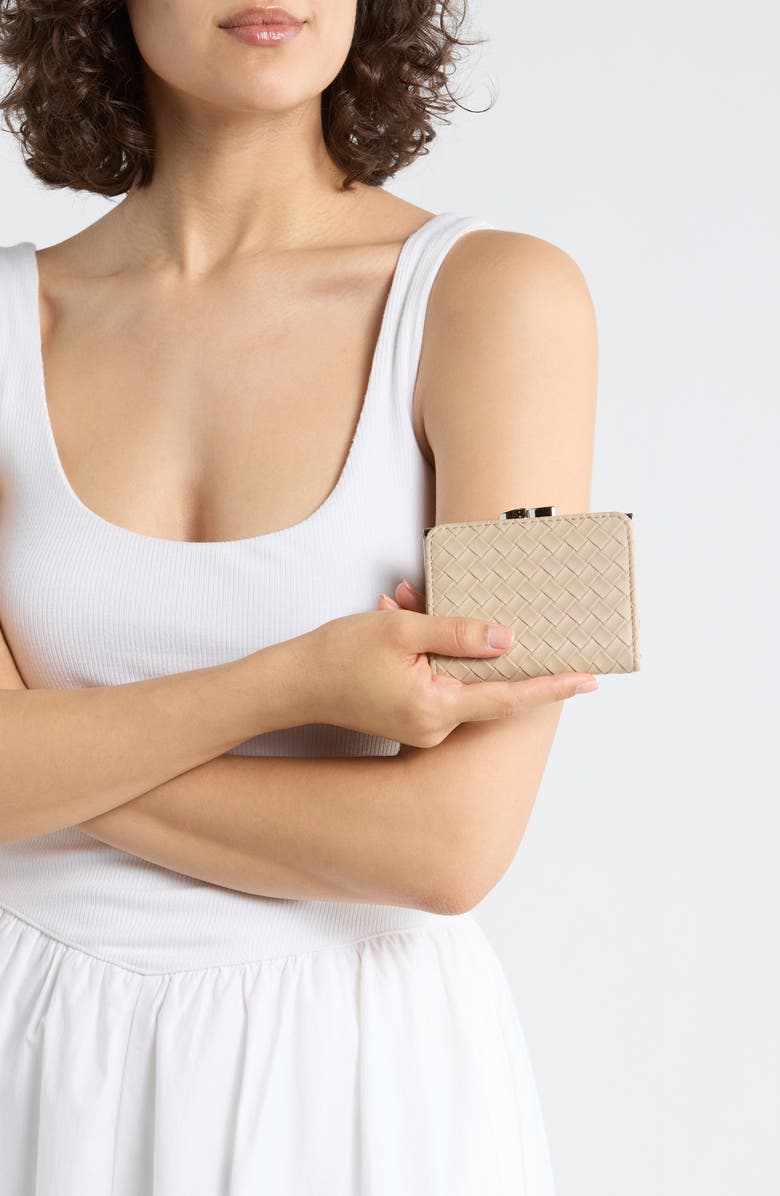 MUNDI SMALL LEATHER GOODS Frenchie Wallet, Alternate, color, Parchment Woven