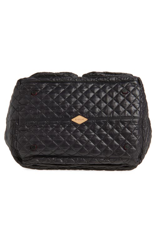 Mz Wallace Large Metro Quilted Nylon Travel Tote In Black