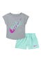 Kids' Script Future Logo Graphic T-Shirt & Mesh Shorts Set