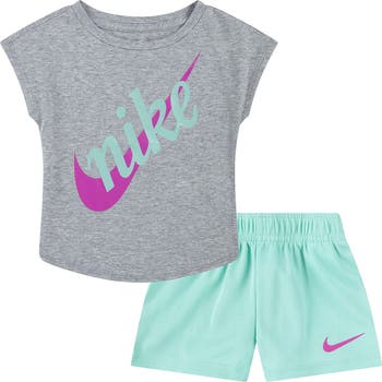 Kids' Script Future Logo Graphic T-Shirt & Mesh Shorts Set