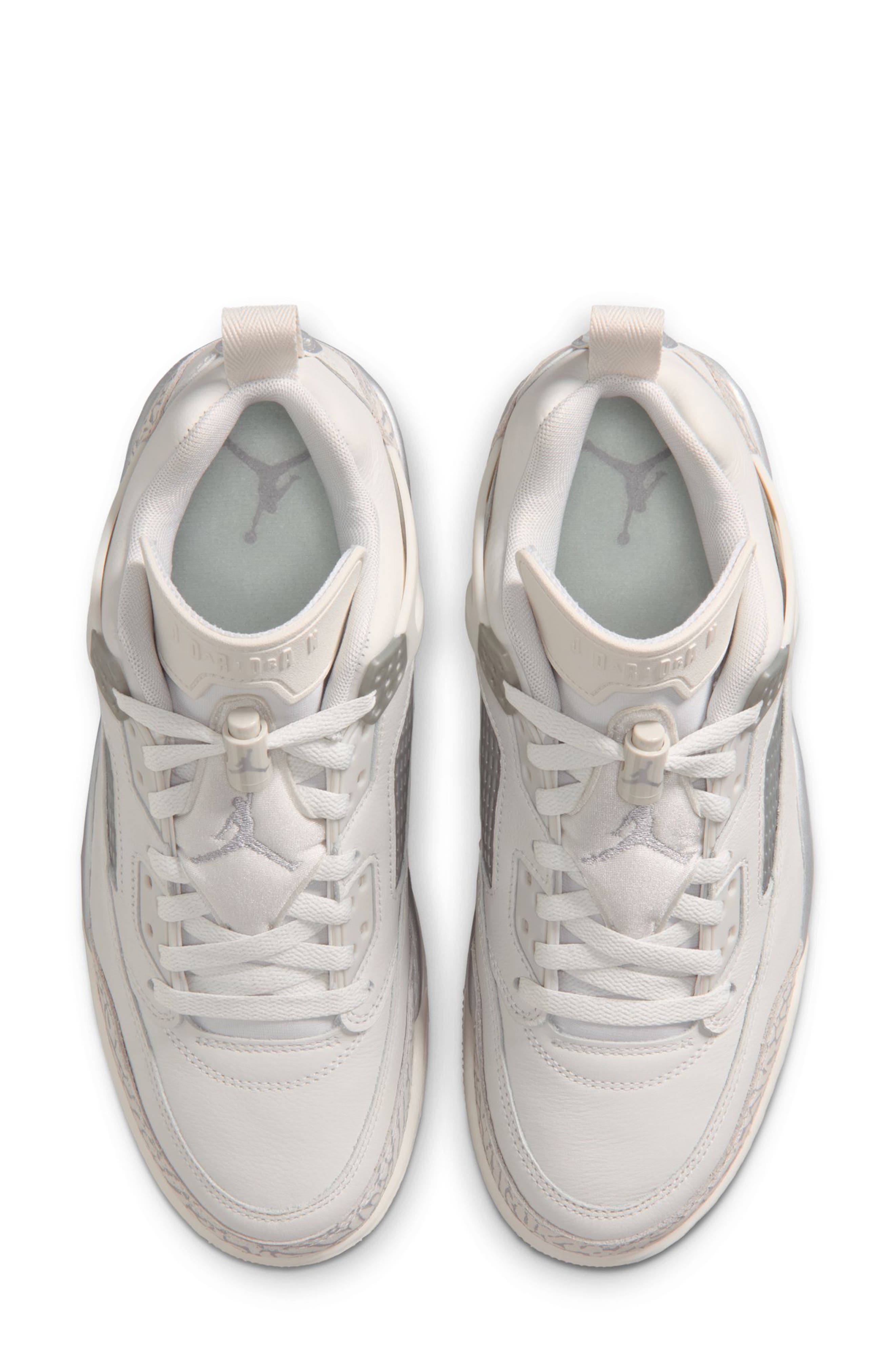 Jordan Spizike Low Sneaker, Alternate, color, 101 Swan/M Silv