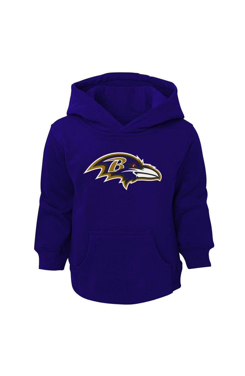 Outerstuff Toddler Purple Baltimore Ravens Logo Pullover Hoodie, Main, color, Purple