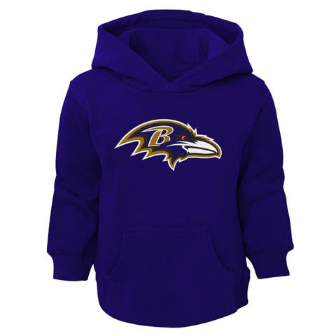 Toddler Purple Baltimore Ravens Logo Pullover Hoodie