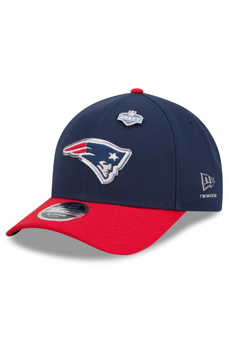 New Era Men's New Era Navy/Red New England Patriots 2026 NFL Draft 9FORTY M-Crown Adjustable Hat, Main, color, Navy