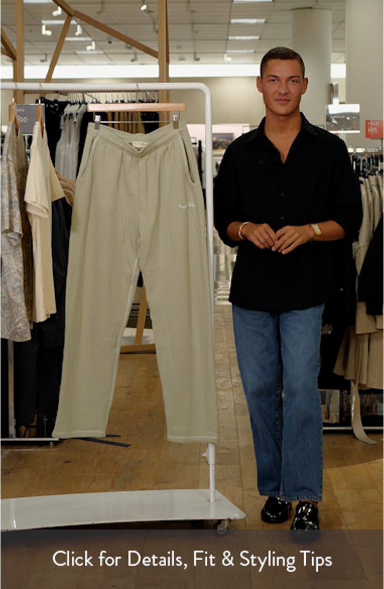 Wordmark Reverse Stitch Cotton Fleece Sweatpants, sales video thumbnail