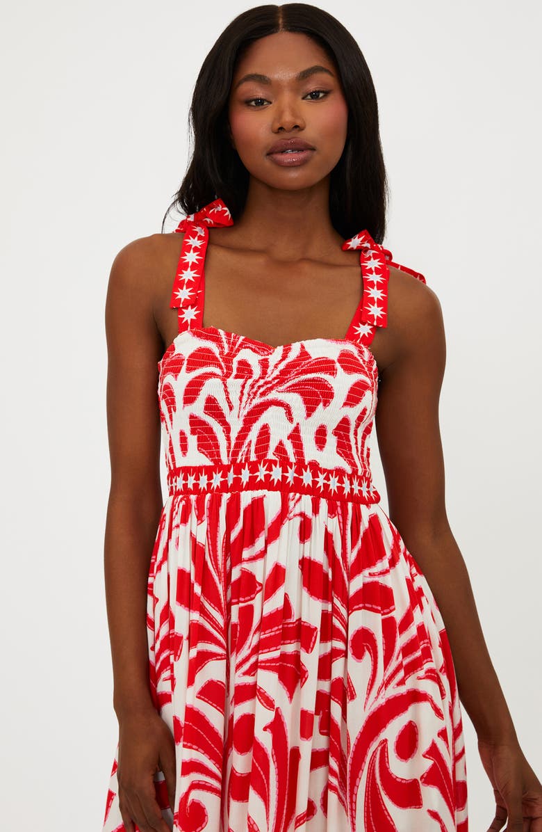 Beach Riot Cari Tie Strap Cover-Up Maxi Dress, Alternate, color, Sunshine Dunes