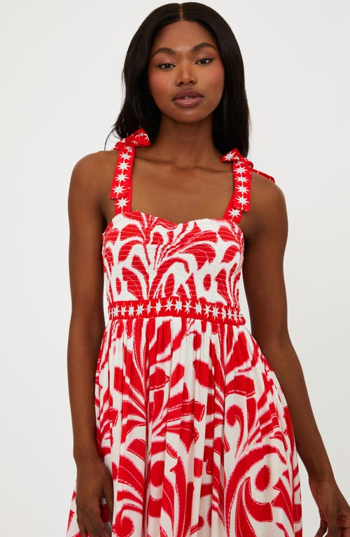 Beach Riot Cari Tie Strap Cover-up Maxi Dress In Red