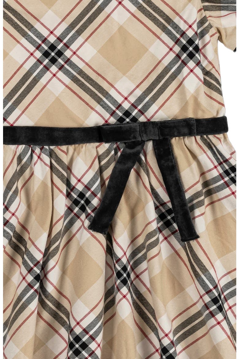 Girls' Puff Sleeve Party Dress, Kids, Alternate, color, Classic Tan Plaid