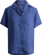 Lauren Ralph Lauren Tissue Linen Button-Up Camp Shirt