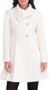 Kensie Asymmetric Button-Front Pleated Coat