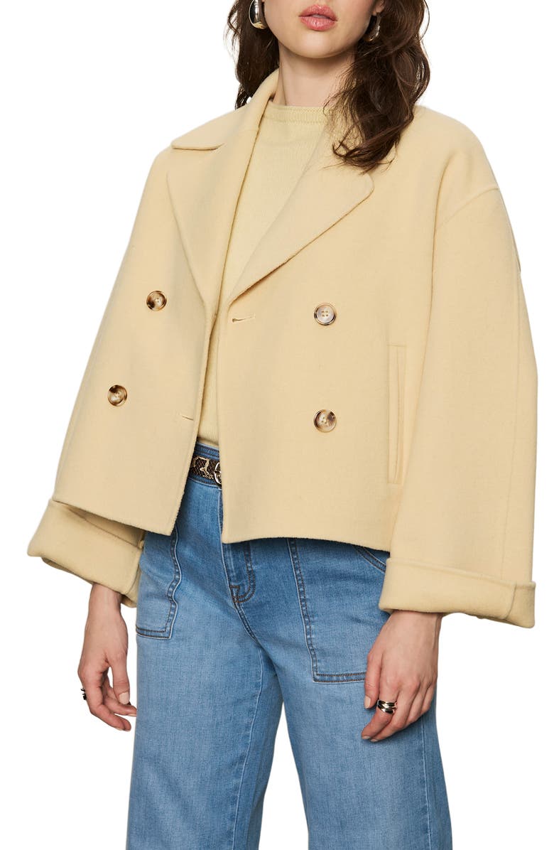 Sanctuary Karlie Wool Blend Jacket, Alternate, color, Buttercream White