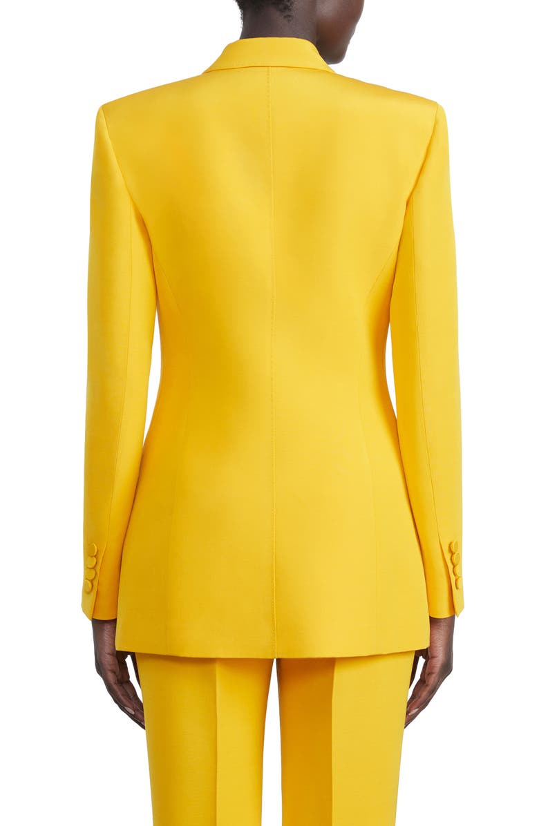 Lafayette 148 New York Fitted Double Breasted Wool & Silk Blazer, Alternate, color, 
