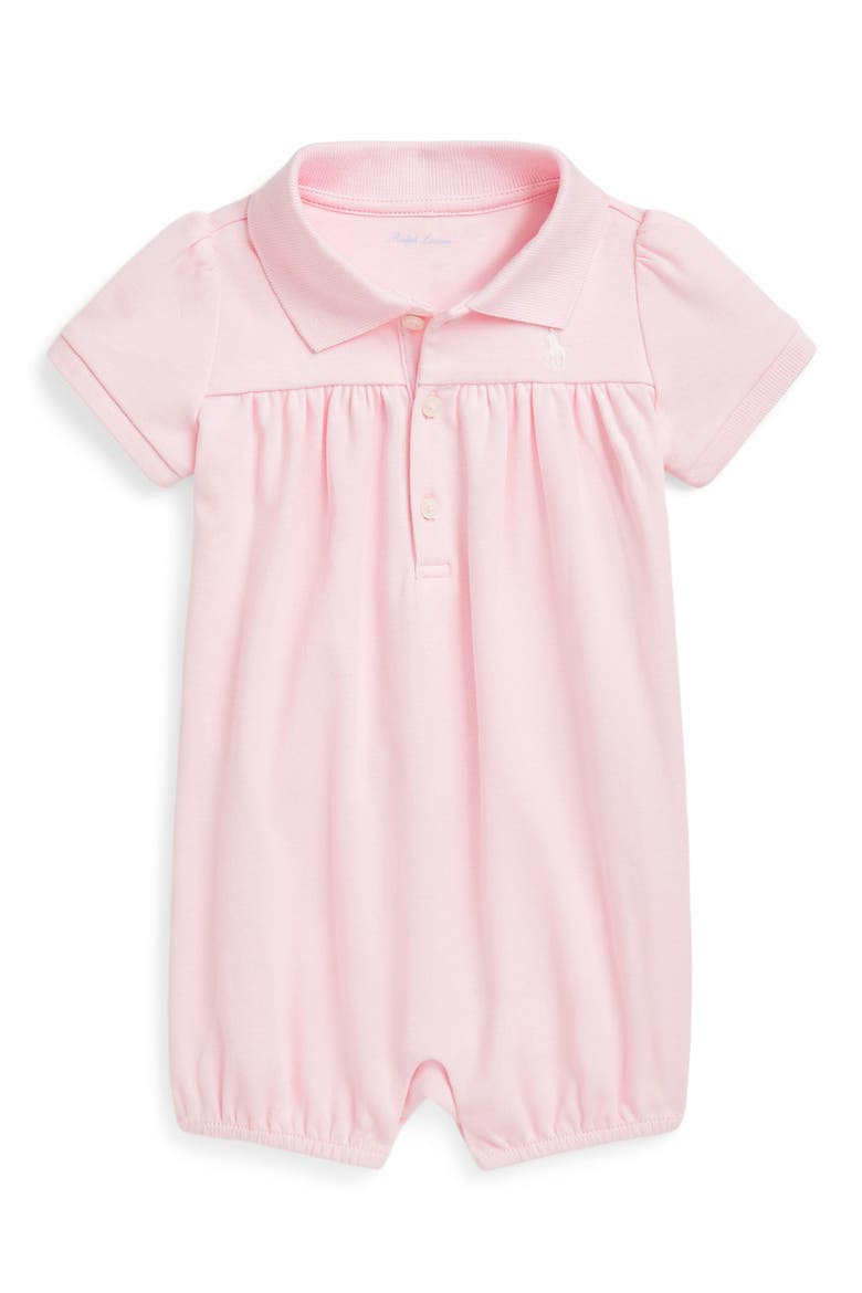 Cotton Bubble Romper, Main, color, PINK