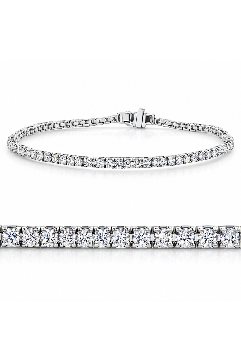 2 - 4ct Diamond Tennis Bracelet 7" Lab Grown, Main, color, Silver - 3Ct