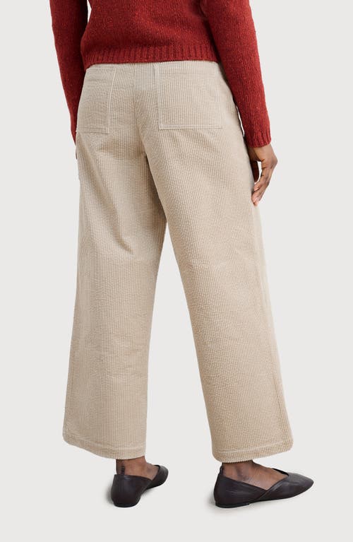 Seasalt Cornwall Asphodel Crop Wide Leg Corduroy Pants In Brown