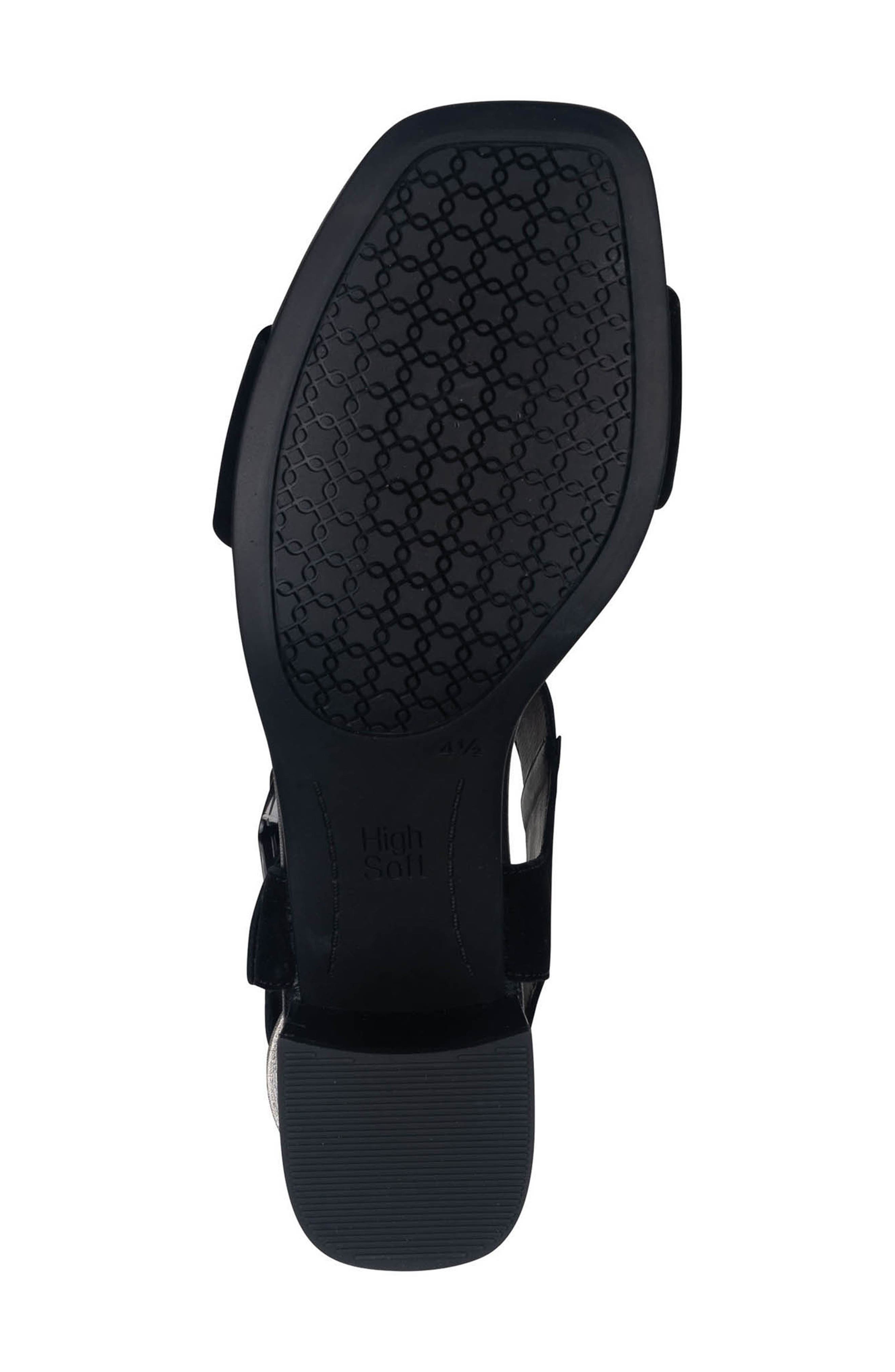 ara Bethel Block Heel Sandal, Alternate, color, Black