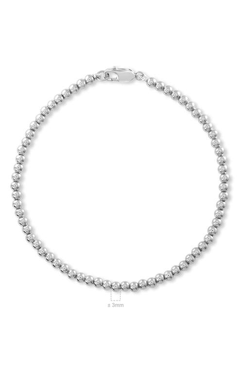 Devata Beaded Ball Bracelet In Silver