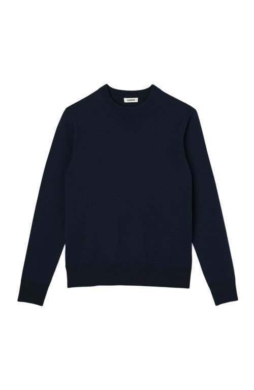 Sandro Merino Wool Sweater In Blue