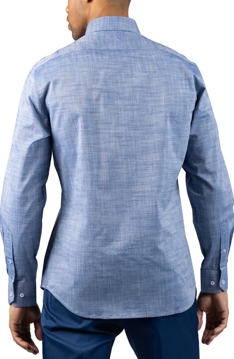 TailorByrd Signature Cotton Chambray Button-Down Shirt, Alternate, color, Denim