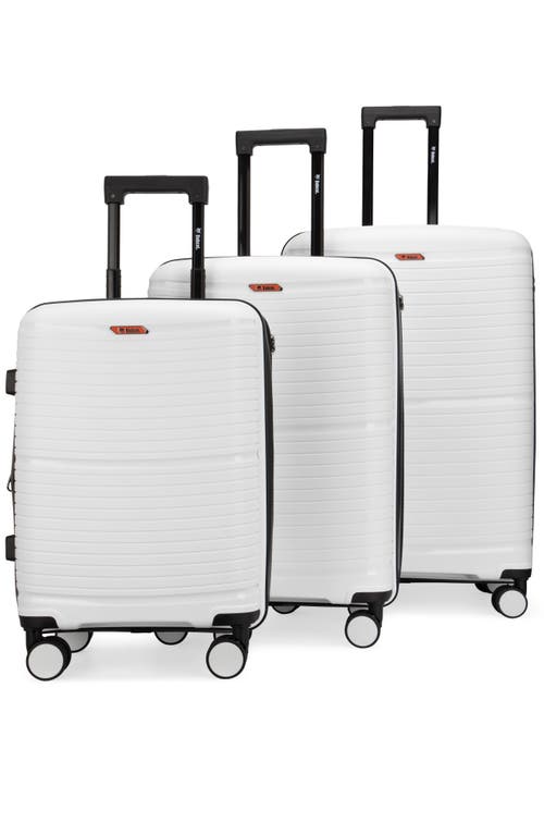 Bobcat Trencher 3 Piece Expandable Spinner Luggage Set With Tsa Lock In White