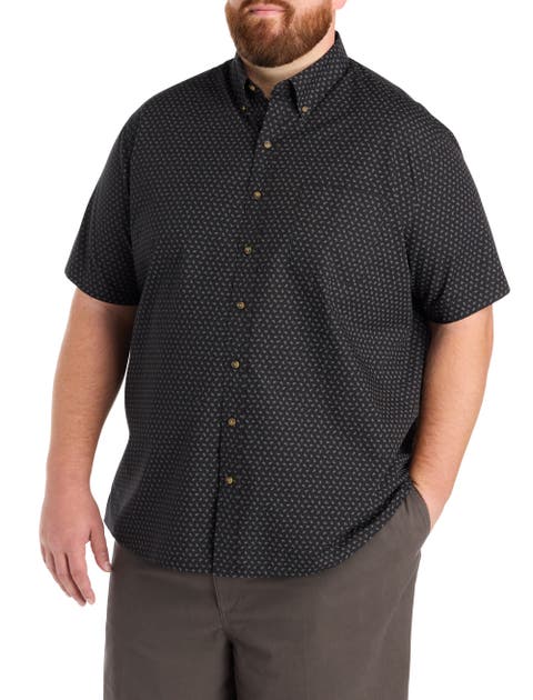 Big & Tall Easy-Care Paisley Print Sport Shirt
