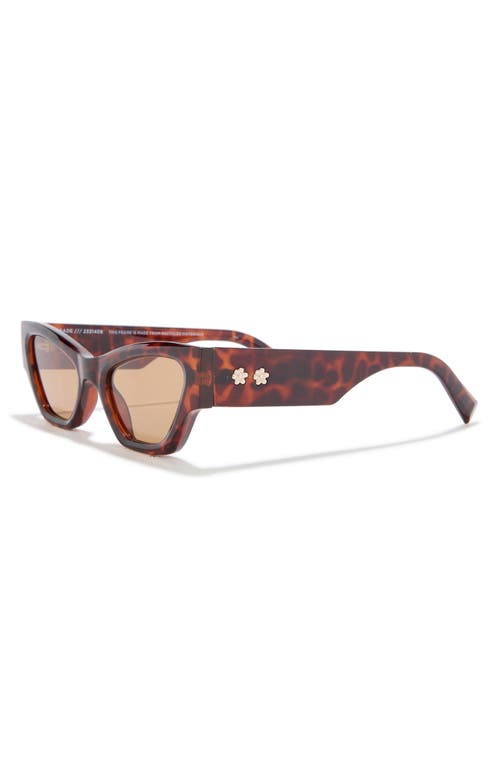 Le Specs Charade 52mm Cat Eye Sunglasses In Brown