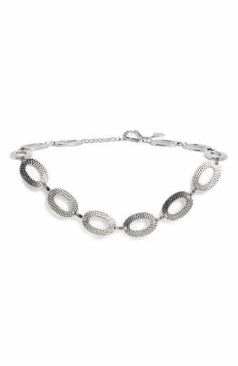 Vince Camuto Hammered Oval Chain Belt