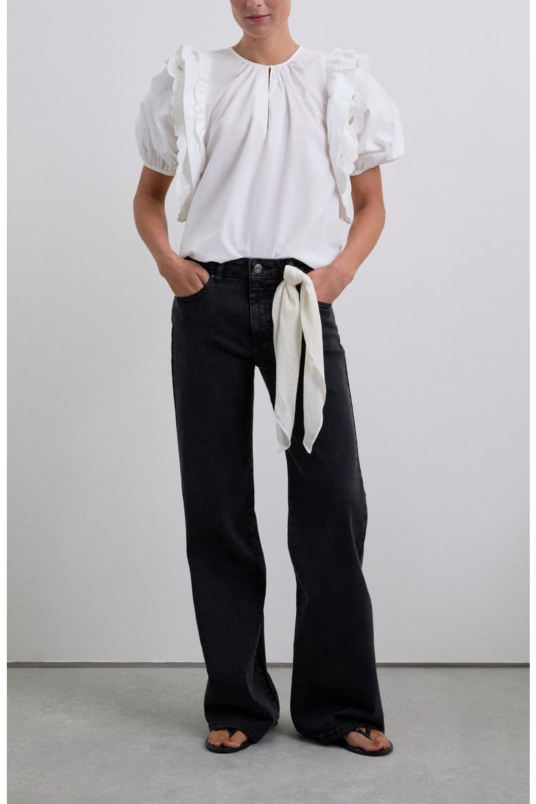 Poplin Puff Top, Alternate, color, Offwhite