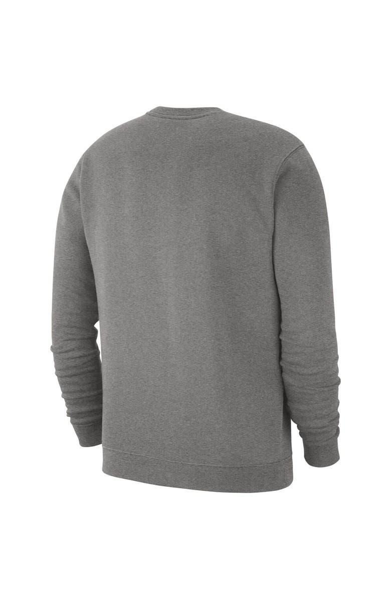 Nike Men's Nike Heather Gray North Carolina Tar Heels Club Fleece Sweatshirt, Alternate, color,