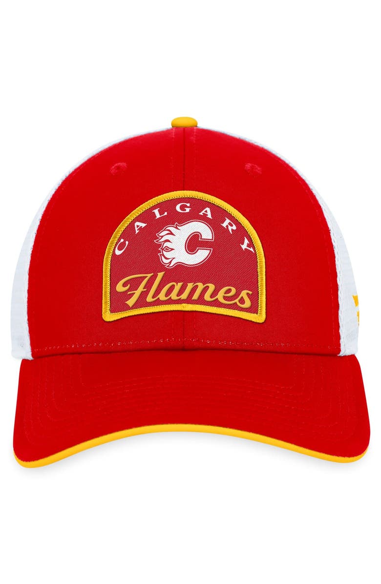 FANATICS Men's Fanatics Branded Red/White Calgary Flames Fundamental Adjustable Hat, Alternate, color, Red
